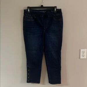 Chico's Dark Blue Pull On Jegging Crop